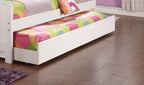Twin Size Bed w, Trundle Slats White Pine Plywood Youth Bedroom Furniture