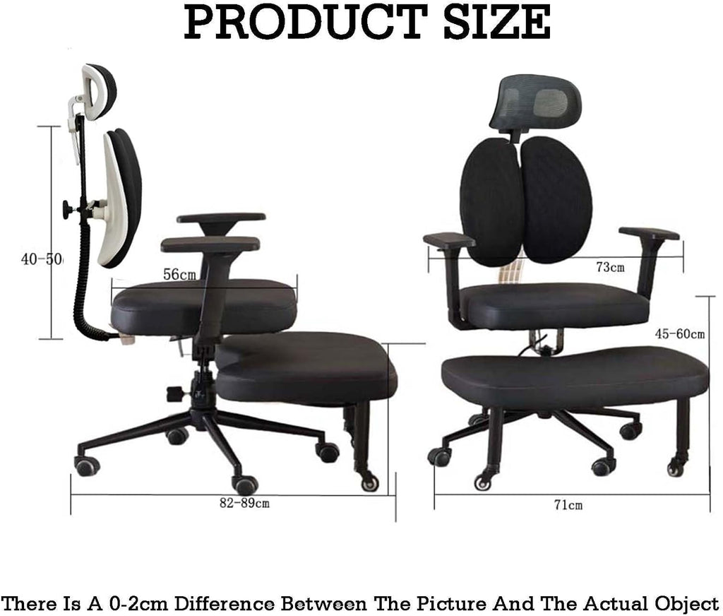 Kneeling Chair with Backrest,Ergonomic Posture Chair with Armrests,Rolling Cross-Leg,Multiple Adjustable Positions,for Office Home