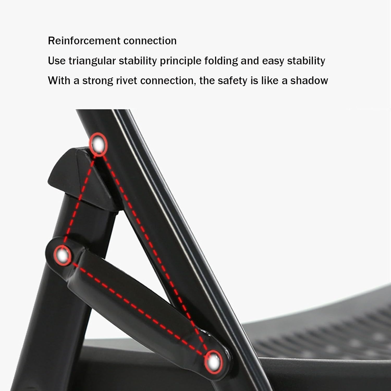 Folding Office Training Chair with Writing Board Ergonomic Back Seat Height 47cm Hollow Breathable Plastic Design Gray Color(Grau)