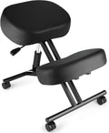 Himimi Kneeling Chair Ergonomic for Office, Height Adjustable Stool with Thick Foam Cushions for Home and Office - Improve Posture to Relieve Neck & Back Pain, New Upgraded Pneumatic Pump