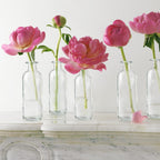 Clear Glass Bud Vase, 20 Pack 8 Oz Living Bud Vases, Small Vases for Flowers, Decorative Amber Bottles for Table Centerpiece, Home Decor, Office, Wedding Reception, Vintage Style