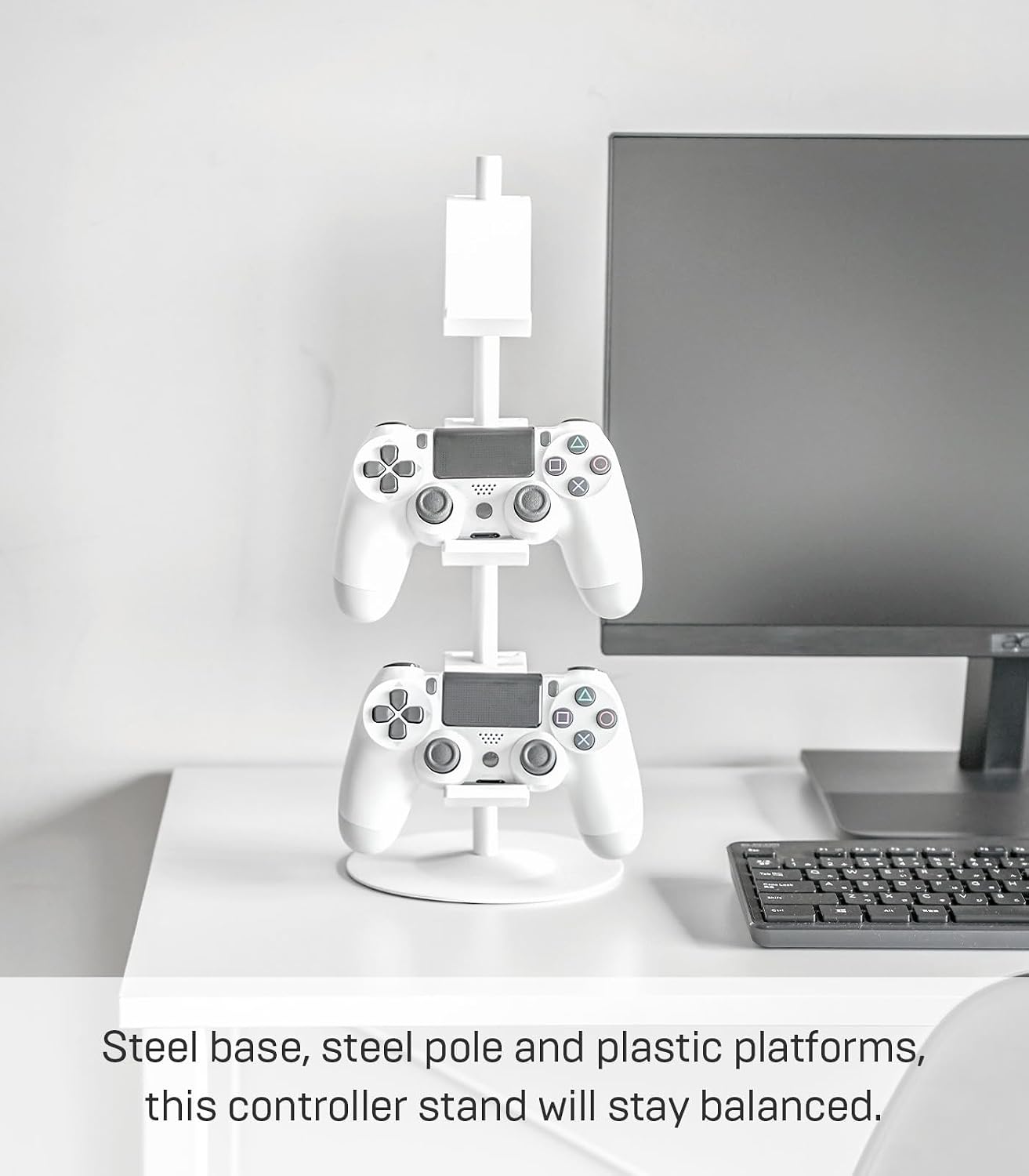 YAMAZAKI Home Smart Universal Adjustable Game Controller Stand/Controller Holder - Steel