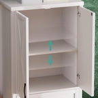 Lyromix 3 Pieces Sideboard and Pantry Set with Storage, White Farmhouse Wall Unit Entertainment Center, Large Kitchen Sideboard Buffet Pantry Cabinet with Drawers