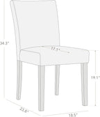 Watson & Whitely Upholstered Dining Chairs Set of 4, Faux Leather Armless Dining Room Chairs with Solid Wood Legs & Back Side Chair for Kitchen, Living Room, Restaurant, Saddle Brown