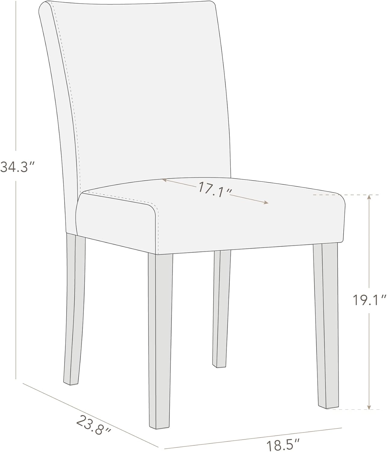 Watson & Whitely Dining Chairs Set of 6, Faux Leather Upholstered Armless Dining Room Chairs with Solid Wood Legs & Back Side Chair for Kitchen, Living Room, Restaurant, Blue