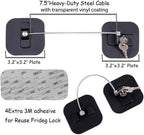 Fridge Lock,2 Pack Refrigerator Locks with Keys,Freezer Lock and Child Safety Cabinet Lock,Black Fridge Lock