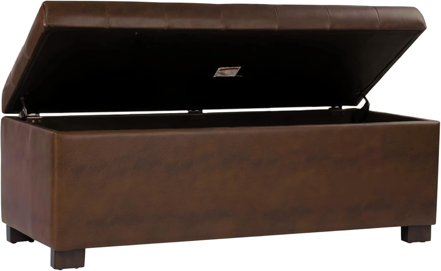 HomePop Large Tufted Storage Bench - Antique Brown