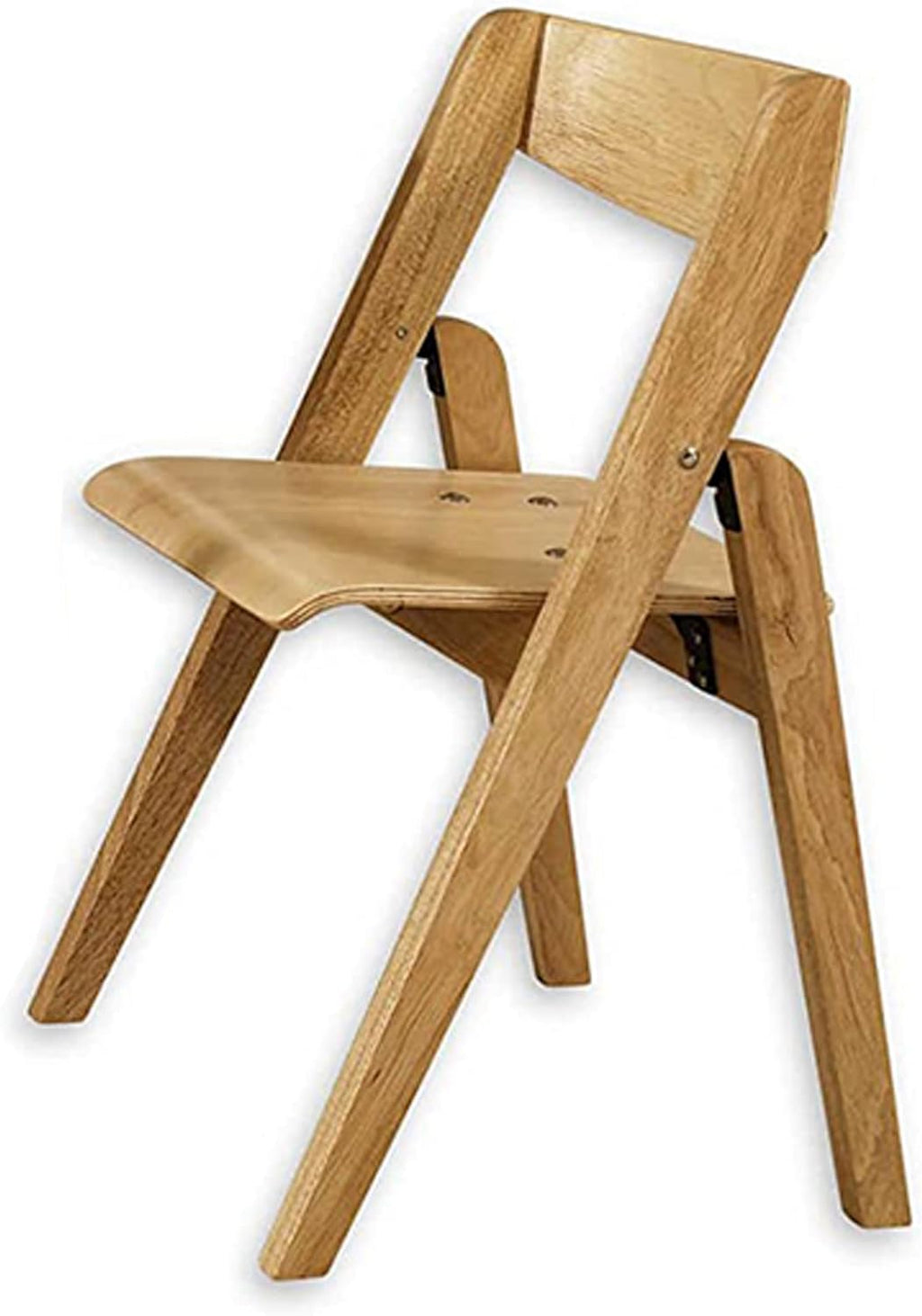 Stakmore Juvenile Children's Folding 3 Piece Natural Wooden Table and Chair Furniture Set with No Pinch Points for Kids Ages 3 and Up (3-Piece Set)