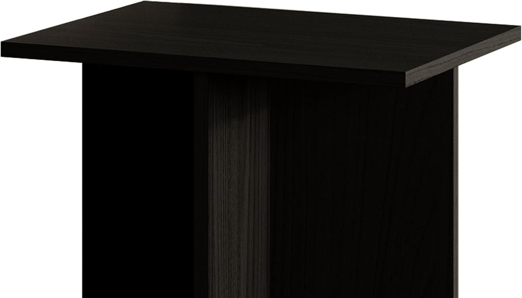 HOME DESIGN Joliet 3 Piece Coffee Table Set 23.6 Inches with Plank-Style Tops, Modern Living Room Furniture, Durable Wood Look, Black