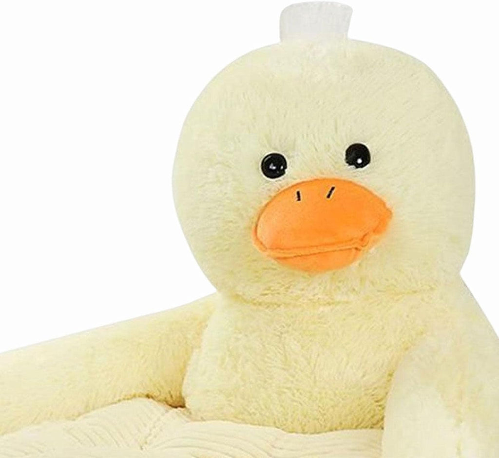 Yajuyi Cartoons Sofa Child Furry Panda Armrest Chair Soft Seat Cushion Comfortable Support Suitable for Play Room Home Decoration Living Room Bedroom, Duck