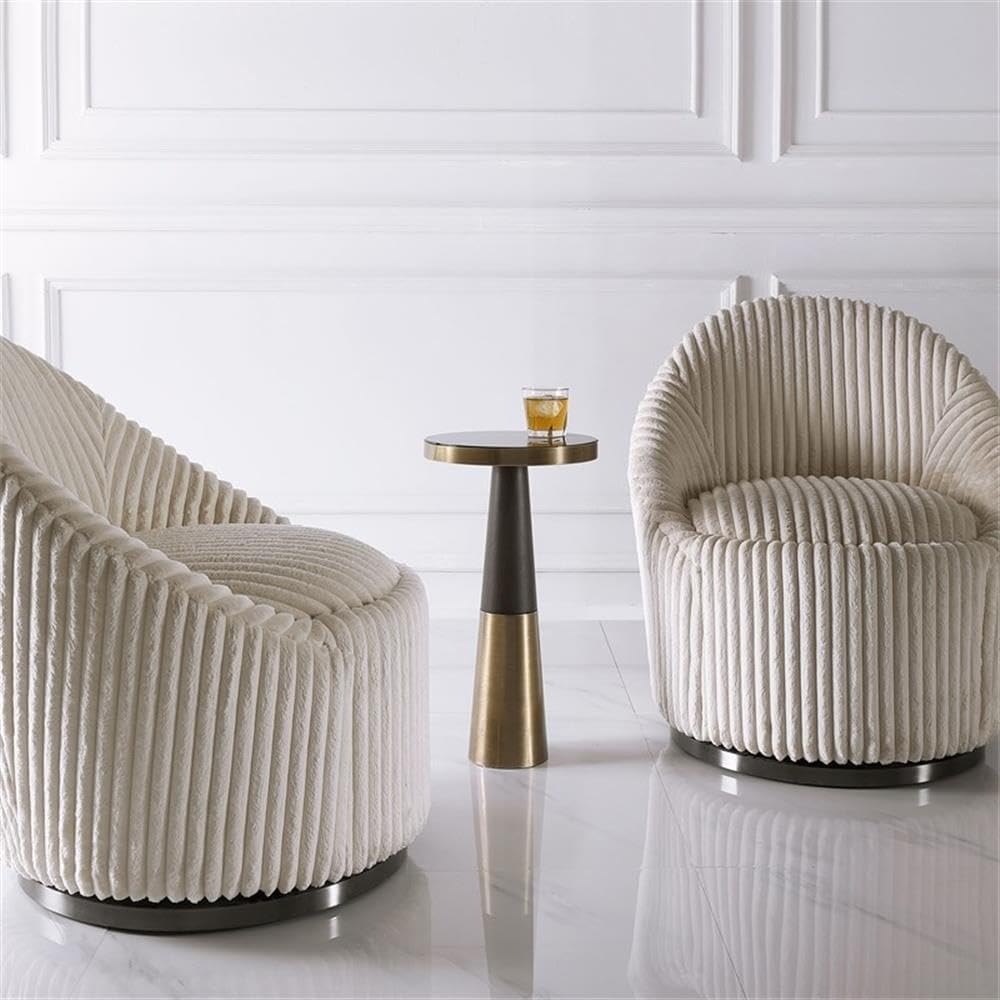 BOWERY HILL Contemporary Glass Accent Table, 22" H x 12" W x 12" D, Brass/Brown Finish, Sleek Black Glass Top, Tapered Wooden Base, Ideal for Living Room or Entryway Decor