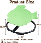 Sensory Spinning Chair for Kids with Autism & ADHD, Swivel Chair for Indoor/Outdoor Use, Sit and Spin Toys, Fish-Shaped Sensory Chairs for Autistic Children, Training Body Coordination (Light Green)