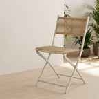 All-Weather Wicker Folding Outdoor Chairs, Rattan Chair Set of 2,Wicker Folding Outdoor Chairs for Garden, Balcony, Patio, Lawn and Indoor Use