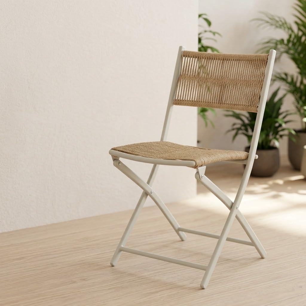 All-Weather Wicker Folding Outdoor Chairs, Rattan Chair Set of 2,Wicker Folding Outdoor Chairs for Garden, Balcony, Patio, Lawn and Indoor Use