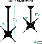 WALI Ceiling TV Mount for 26-65 Inch LCD LED OLED 4K TVs, Hanging Pole Ceiling Mount TV Bracket Up Down, TV Ceiling Mounts for Gym Patio Gazebo, up to 110 lbs, Max VESA 400x400mm (CM2665), Black
