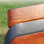 Outdoor Bench,Stainless Steel Seat Community Double Back Garden Square Chair Benches for Outdoors