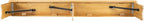 Taylor & Logan Ingles 8' x 12'' Antique Rustic Light Natural Solid Pine Folding Farm Bench with 3 Legs