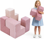 7Pcs Elastic Sponge Toddler Cushions Wear Resist Inspiring Creativity Blocks Chair for Kids Bedroom Playroom Furnitures