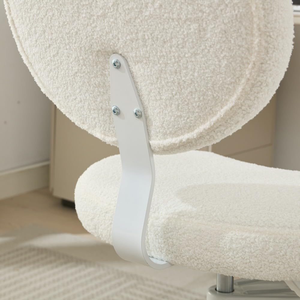 Saiveina Meditation Chair Plus, Cross Legged Chair with Wheels, ADHD Chair, Criss Cross Desk Chair with Lumbar Support and Adjustable Stool, Flexible Design for Fidgety Sitters, Ivory