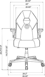 RS Gaming™ Bonded Leather High-Back Gaming Chair, White/Black
