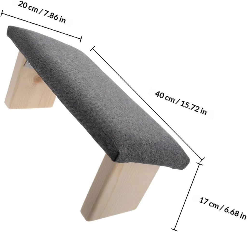Foldable Wooden Meditation Bench Kneeler Chair Deep Gray Ergonomic Prayer Seat for Yoga and Mindfulness Sitting