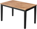 IRONCK Solid Wood Dining Table for 4, 45 Inch Rectangular Kitchen Table with Solid Wood Legs, Easy Assembly, Modern Dinner Table for Dining Room, Kitchen, Living Room (Only Table)