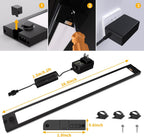 WOBANE Under Cabinet Lighting,16.5 inch Dimmable Counter Lights for Kitchen,Plug in LED Light Bar for Cupboard,Workbench,Shelf, Desk,5 Color Settings from 2700K-6000K,800 LM Super Bright