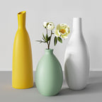 Ceramic Flower Vase Set, Modern Farmhouse Decorative Vases for Dining Room,Bookshelf Office Entryway(Multicolored Mix Set 3)