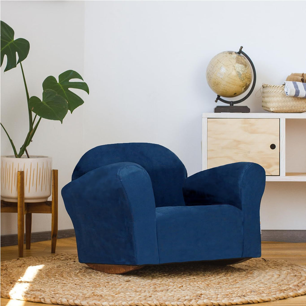 Keet Rocking Chair for Toddlers, Soft Microsuede Upholstery, Wooden Rocker Base, Durable & Comfortable Design for Kids Ages 2–5, Fully Assembled, Easy to Clean, Perfect for Bedrooms & Playrooms.