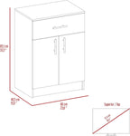 Oxford Pantry Cabinet, Kitchen Storage Solution for Utensils, Food & Dishes - Wall Storage, Adjustable Shelves, Compact Design