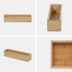 Compactor RAN6963 Bamboo Storage Box 30 x 7.5 x Height 6.5 cm Osaka Series Brown