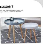 Totority Modern Mini Round Household Sofa Side Table White Small Nordic Style Round Accent Table for Living Room and Bedroom