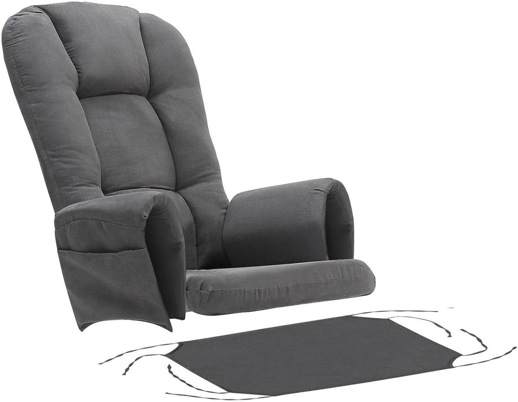 5PCS Washable Velvet Glider Rocker Cushions Set with Storage Pocket - Replacement Cushions for Rocking Chair, Comfortable and, Perfect for Nursery and Living Room