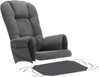 5PCS Washable Velvet Glider Rocker Cushions Set with Storage Pocket - Replacement Cushions for Rocking Chair, Comfortable and, Perfect for Nursery and Living Room