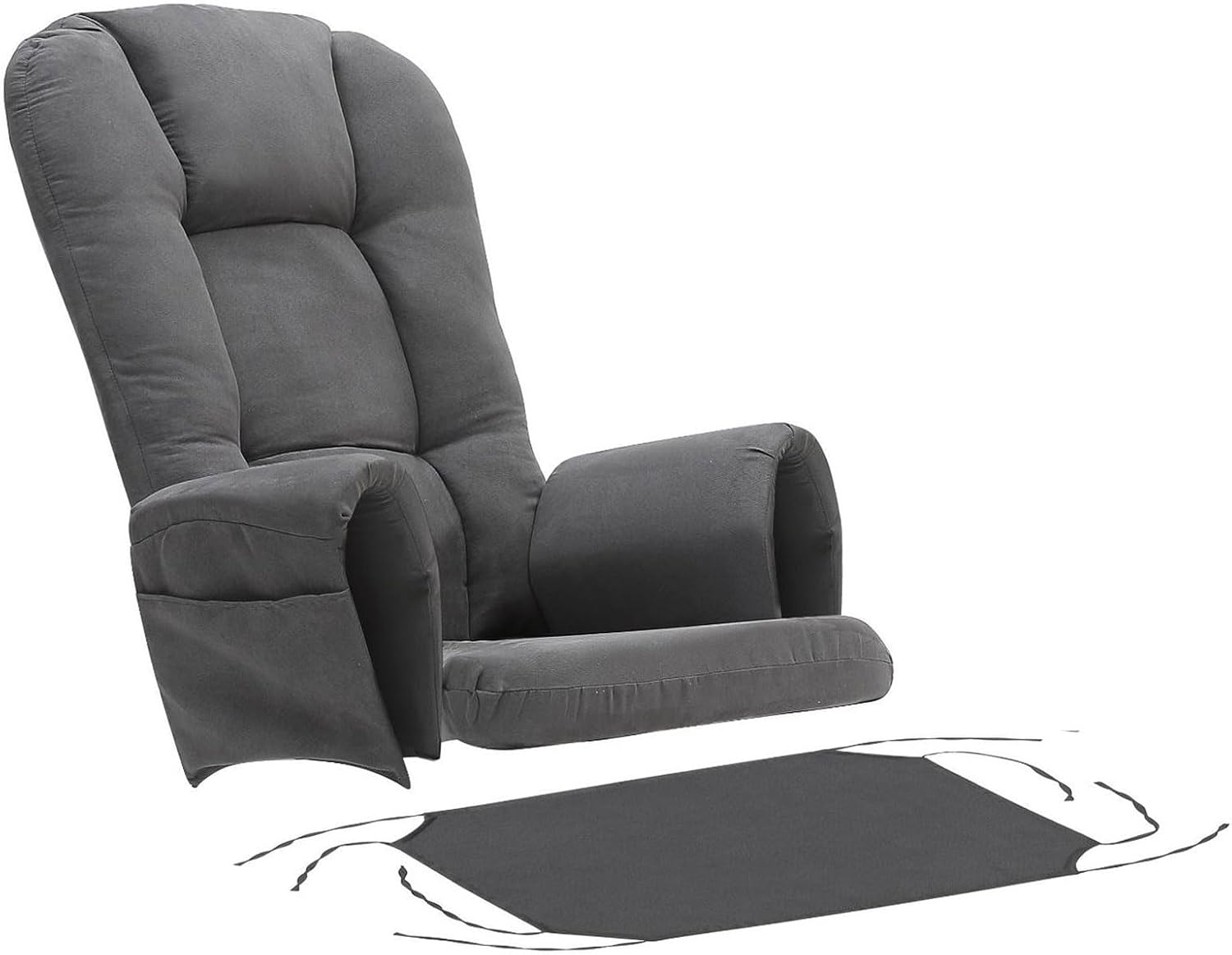 5PCS Washable Velvet Glider Rocker Cushions Set with Storage Pocket - Replacement Cushions for Rocking Chair, Comfortable and, Perfect for Nursery and Living Room