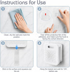 Goderewild Collapsible Laundry Basket, Space-Saving Wall-Mounted Hamper, Detachable Hanging Organizer for Home, Dorms, RVs, Measures 11.8" x 8" x 14.7" In (White)