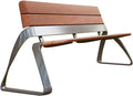 Patio Benches for Outdoors Modern Outdoor Benches, Patio Park with Backrests, Sturdy Stainless Steel, Leisure Chairs for Porch Poolside Lawn Garden Benches for Outdoors