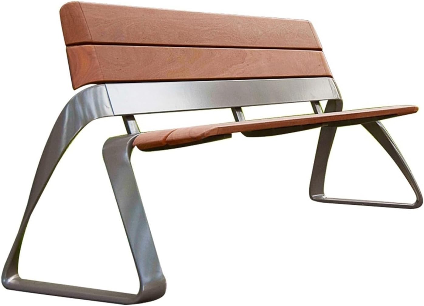 Patio Benches for Outdoors Modern Outdoor Benches, Patio Park with Backrests, Sturdy Stainless Steel, Leisure Chairs for Porch Poolside Lawn Garden Benches for Outdoors