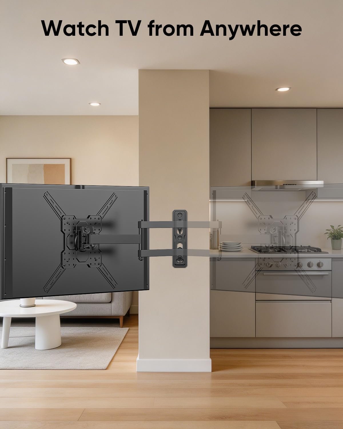 FORGING MOUNT TV Wall Mount for 26-65 inch TVs up to 88 lbs,Rotating Full Motion TV Wall Mount with Articulating Arms, Extension, Tilt, Swivel, Max VESA 400x400mm
