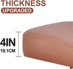 Ergonomic Criss Cross Chair for ADHD, Height Adjustable 47.5-59cm, Dual-Layer Cushion Converts to Regular Seat, PU Leather, Wheels, Adjustable Backrest 90-120°, Perfect for Home Office Meditation