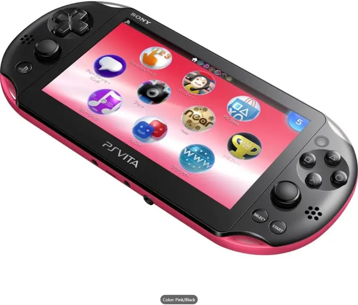 Sony PS Vita 2000 Handheld PlayStation Gaming Console - Pink (Renewed)