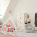 ALIMORDEN Snug-Arch Toddler Couch, Comfy Foam Baby Chair, Ergonomic Toddler Chair with a Snug Embrace Design for Boys and Girls, Unicorn