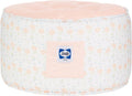 SEALY BABY Pouf Kids Toddler Ottoman - Comfy, Lightweight, and Stylish Seating for Your Little One (Coral & Blossoms)