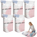 No-Pump Vacuum Storage Bags, Cube Compression Space Saver Bags, Upgrade Large Storage Compression Bags Press & Seal, For Clothes,Bedding Comforters, Blankets (5PCS, Large)