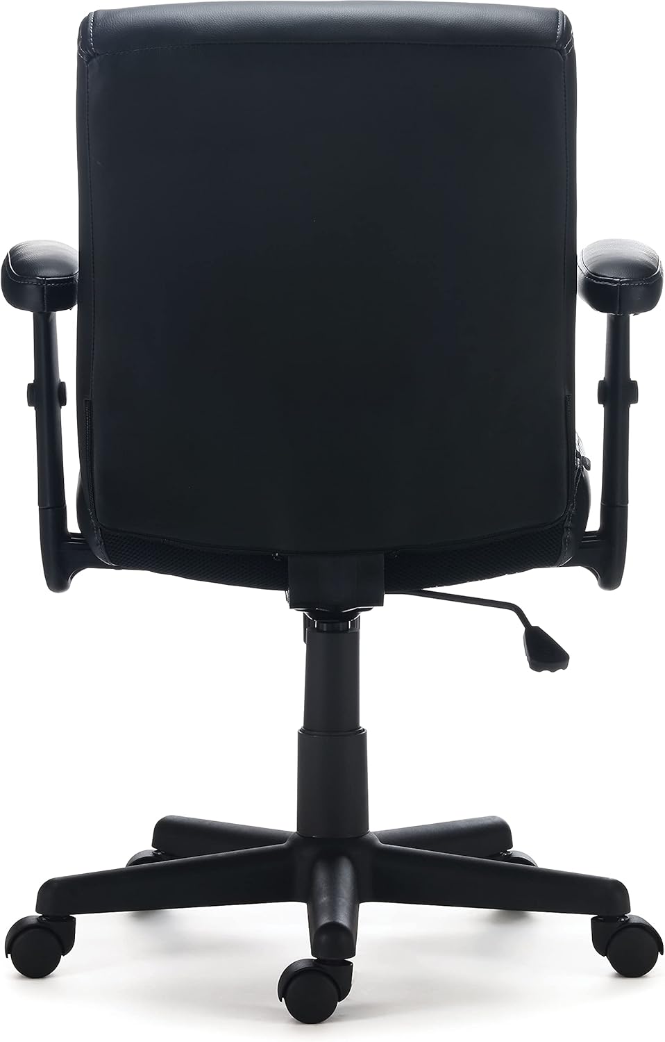 Staples Ergonomic Task Chair, Faux Leather, Ergonomic, Adjustable Height, Swivel, Black