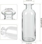 Clear Glass Bud Vase, 20 Pack 8 Oz Living Bud Vases, Small Vases for Flowers, Decorative Amber Bottles for Table Centerpiece, Home Decor, Office, Wedding Reception, Vintage Style