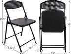 Lightweight Plastic Folding Chair with Non-Slip feet, Stackable Design for Easy Storage, Suitable for Parties, Camping, picnics, backyards, patios, banquets, Weddings, and Additional Home use