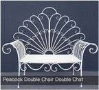 Benches, Iron Park Chairs for Outdoor Leisure Garden & Balcony Sofa Decor