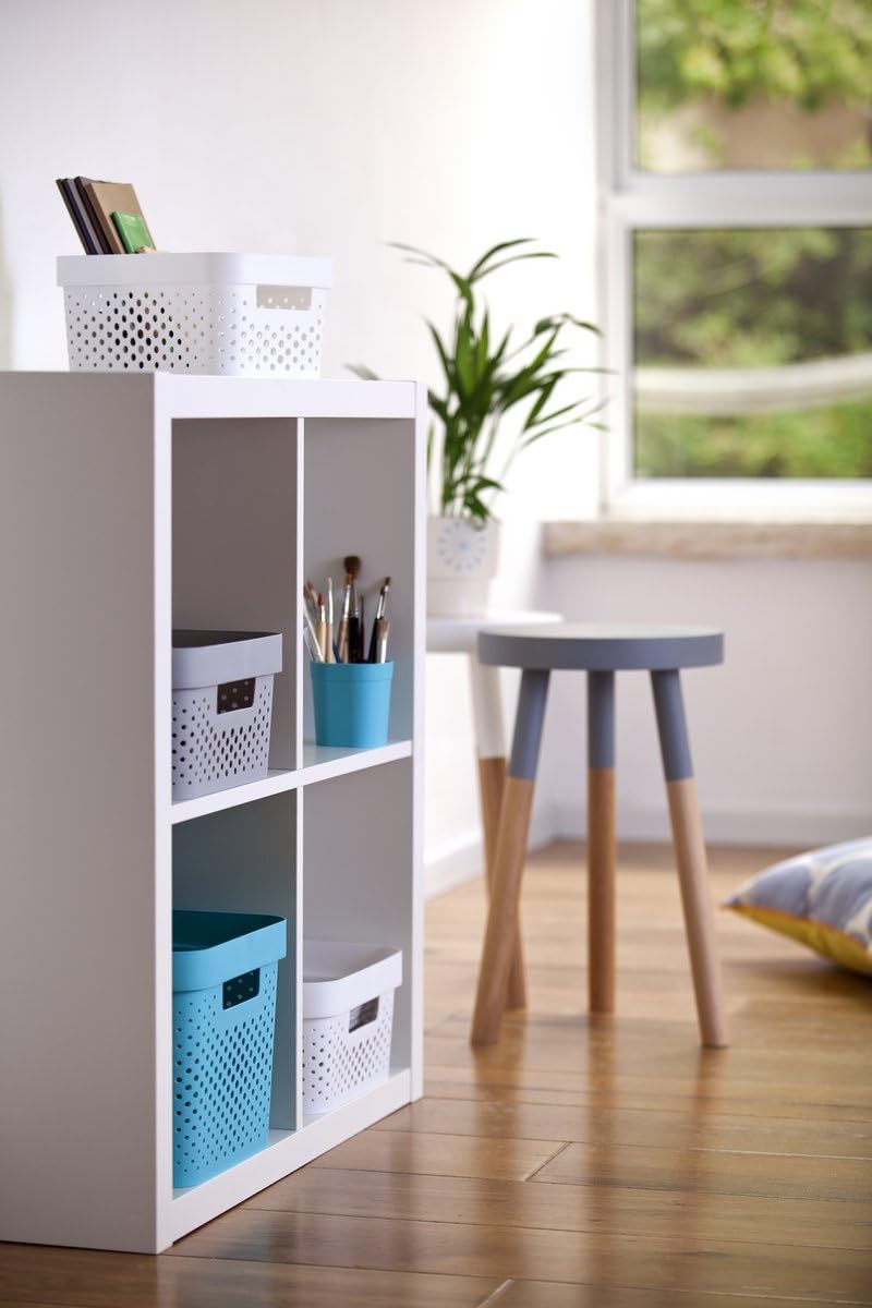 Curver 04760-N23-00 Infinity Storage Box Infinity Gepunktet 10,55x7,32x4,88in in White
