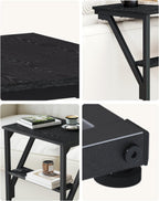 C-Shaped End Table, Small Couch Side Table, Sofa TV Tray Table for Living Room, Bedroom, Bedside ET-D-BKW1
